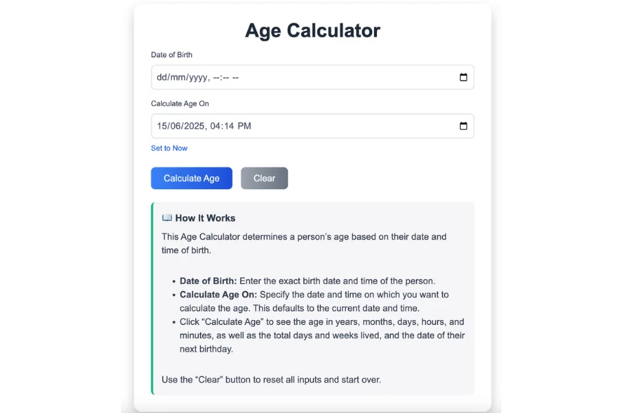 Age Calculator