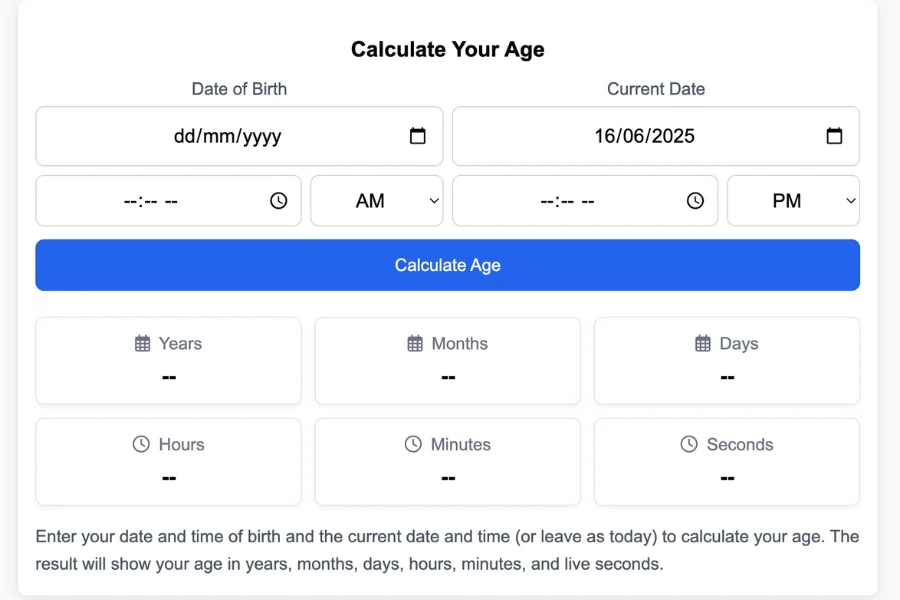 How Old Am I Calculator