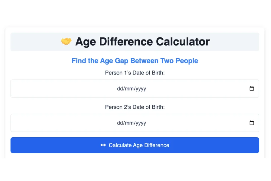 Age Difference Calculator