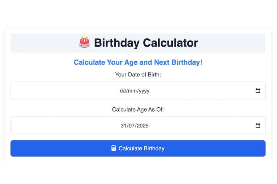 Birthday Calculator