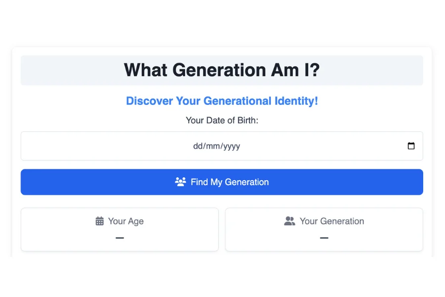 What Generation Am I?