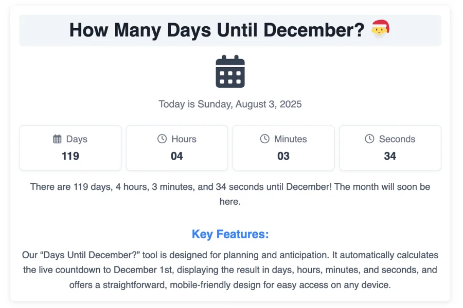 How Many Days Until December?