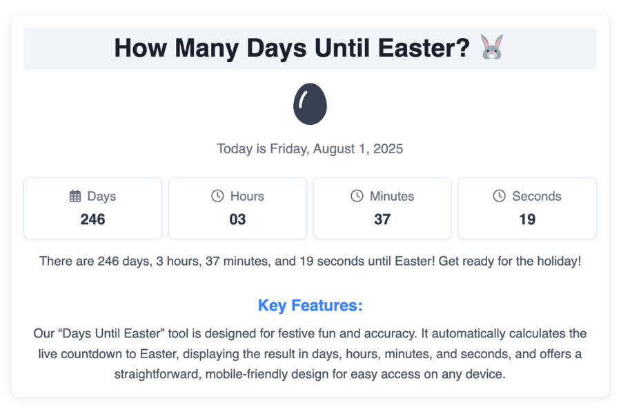 How Many Days Until Easter?