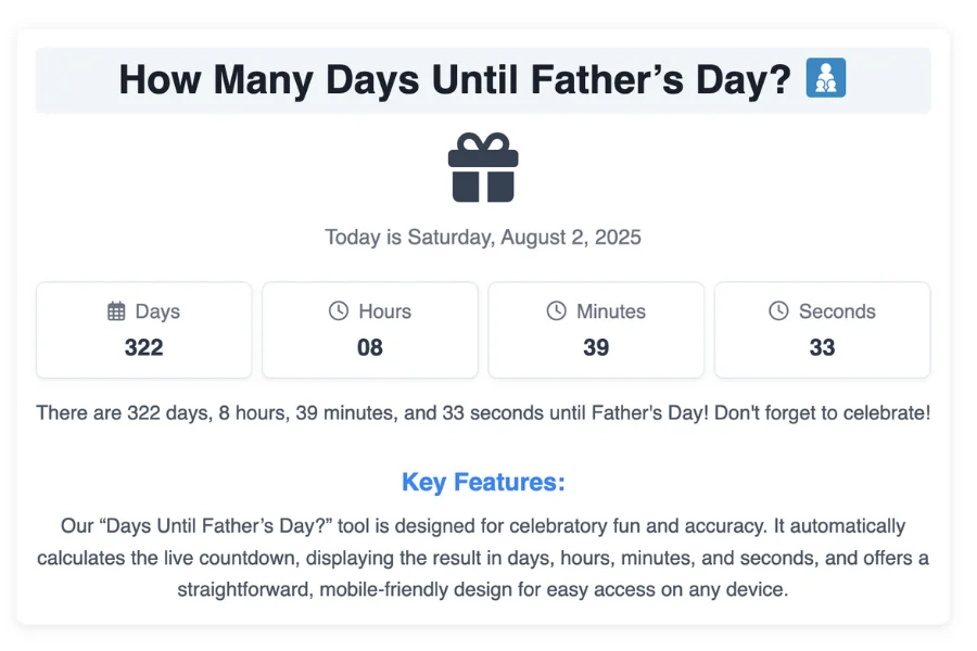 How Many Days Until Father's day?
