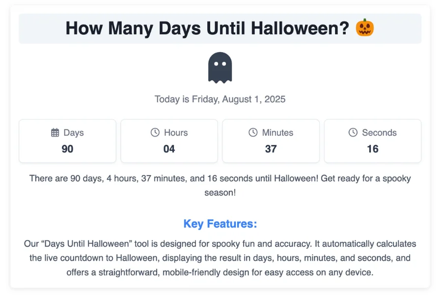 How Many Days Until Halloween?