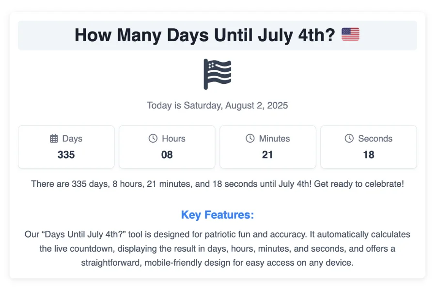 How Many Days Until July 4th?
