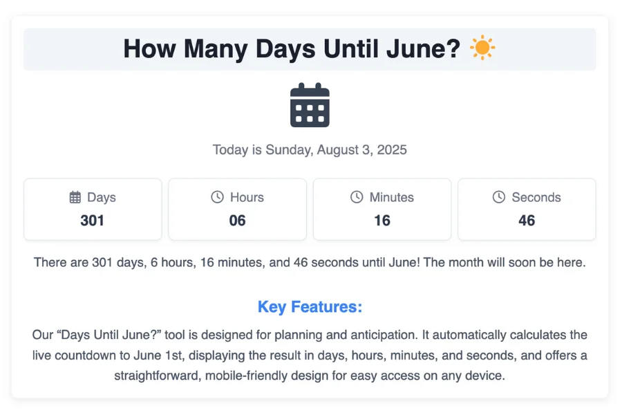 How Many Days Until June?