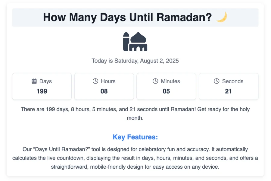 How Many Days Until ramadan?